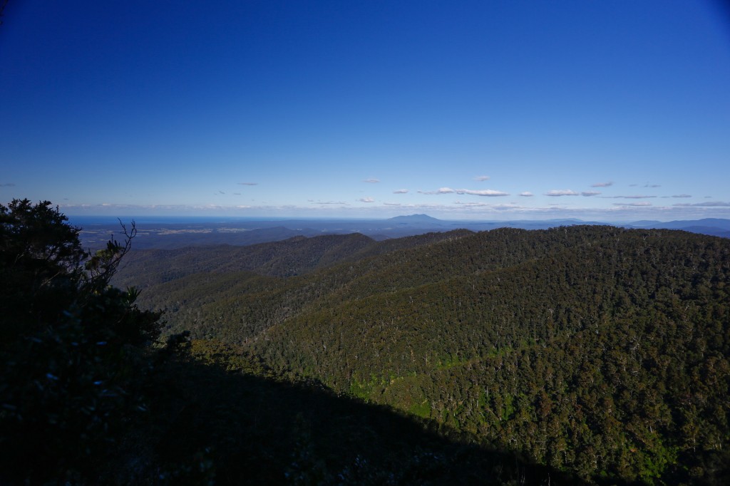 View back to the coast from Hanging Mountain