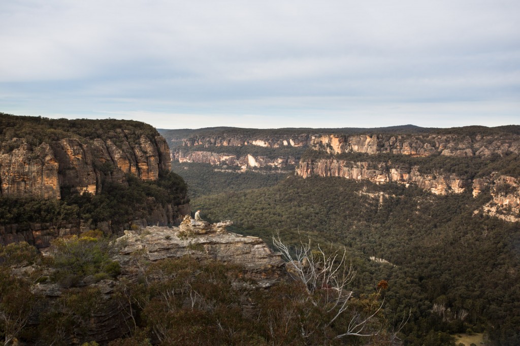Easterly Newnes escarpment from camp