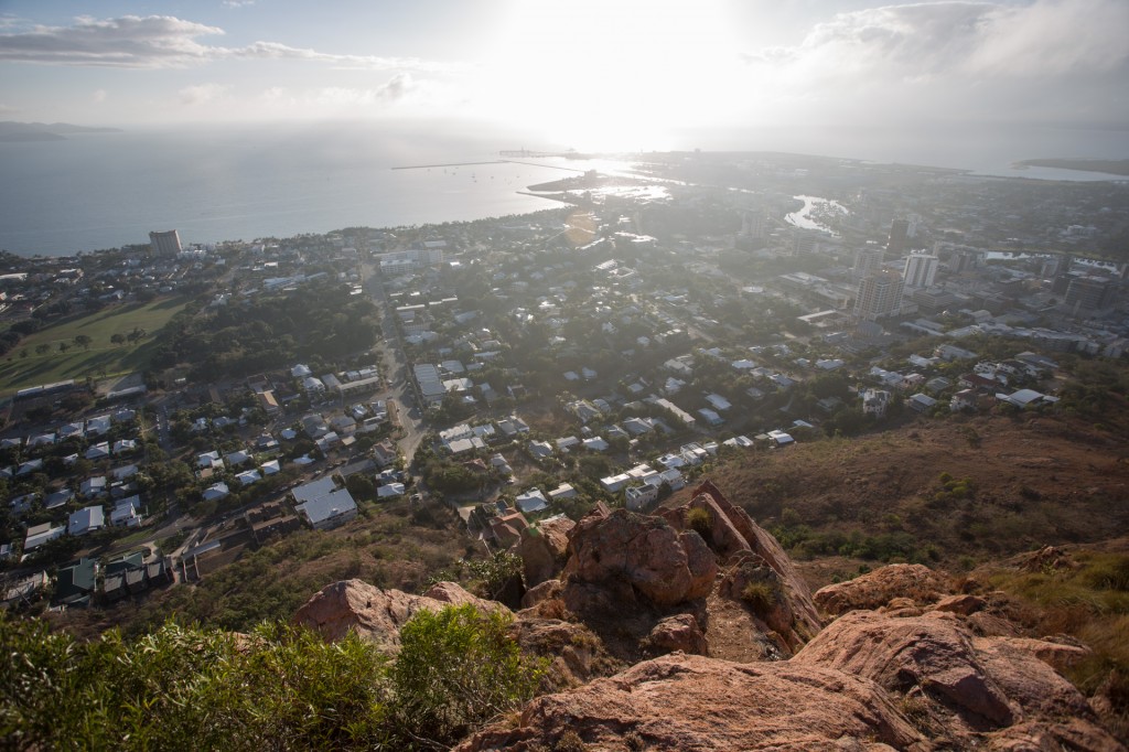 Townsville and The Strand from Castle Hill (looking east)