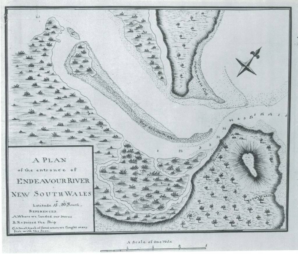 Cook's map of the inlet