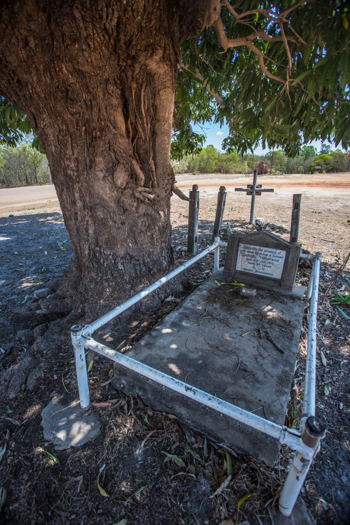 Grave under a big mango tree at Musgrave